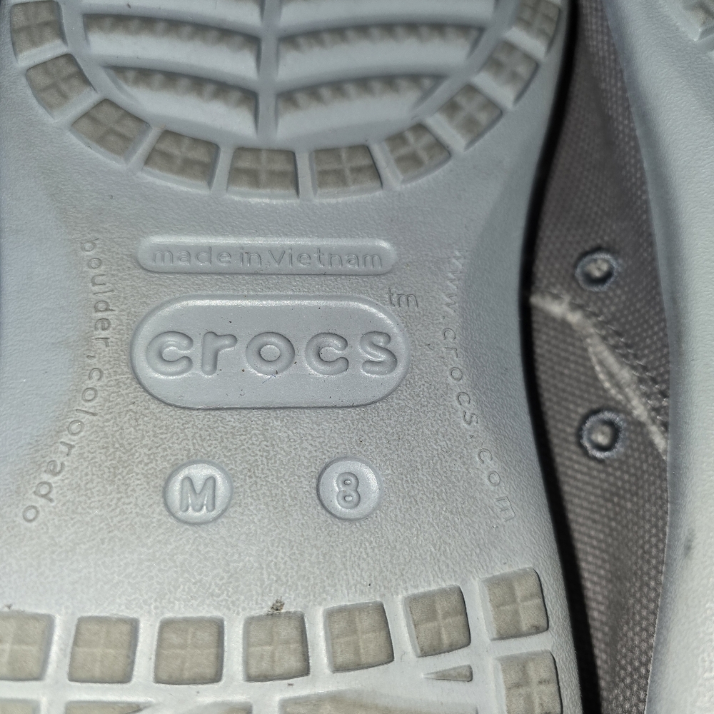 CROCS Santa Cruz Slip-on Canvas Shoes Size 8 M - Picture 9 of 10